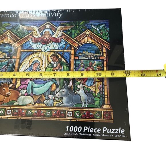 NEW SEALED Vermont Christmas Co Stained Glass Nativity 1000 pc Puzzle ages 14+ - Picture 7 of 7